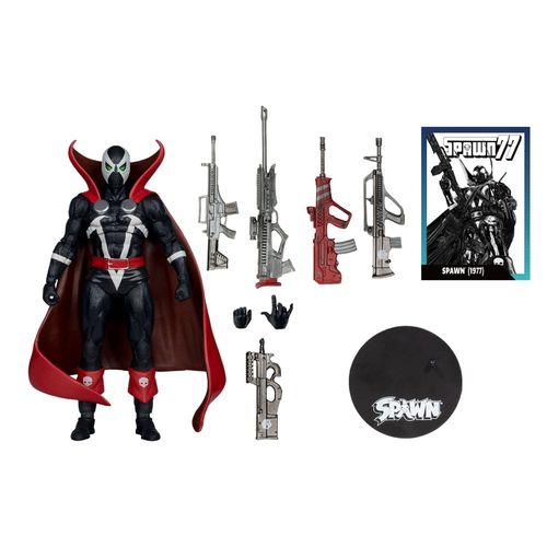 Spawn Page Punchers Figura Spawn 1977 Red and Black (Chase) Red Platinum Edition 18 cm - Imagen 2