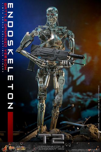 Terminator 2: Judgment Day Figura Movie Masterpiece 1/6 Endoskeleton (Battle Damaged Version) - Imagen 4