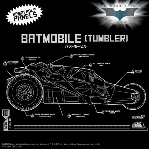 Batman 1989 Vehículo Super Cyborg Batmobile Tumbler (Full Color) 33 cm - Imagen 13