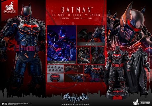 Batman Arkham Origins Figura Videogame Masterpiece 1/6 XE Suit Hellbat Version Hot Toys Exclusive 33 cm - Imagen 2