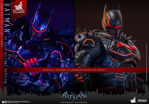 Batman Arkham Origins Figura Videogame Masterpiece 1/6 XE Suit Hellbat Version Hot Toys Exclusive 33 cm - Imagen 13