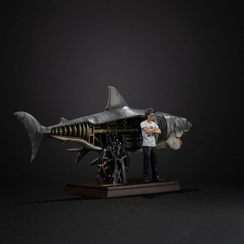 Jaws Estatua 1/10 Deluxe Art Scale Steven Spielberg Jaws 50th anniversary 27 cm - Imagen 6