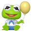 Muppet Babies Figura POP! Vinyl Baby Kermit 9 cm