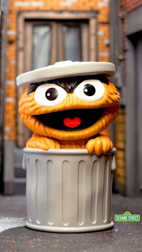 Sesame Street Figura Soft Vinyl FUN! FUN! Oscar the Grouch (Orange) 13 cm - Imagen 2