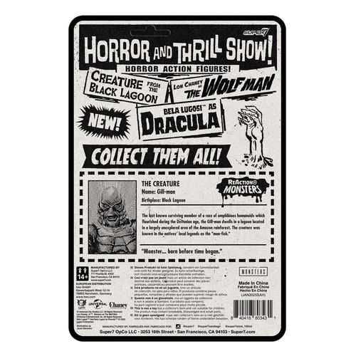 Universal Monsters Figura ReAction+ Wave 1 Creature from the Black Lagoon 10 cm - Imagen 3