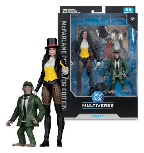 DC Multiverse McFarlane Figura Zatanna with Detective Chimp Collector Edition #53 18 cm