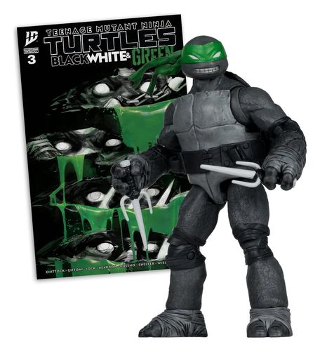 Las Tortugas Ninja Page Punchers Figura Raphael (Black White & Green) (Red Platinum Edition) 13 cm