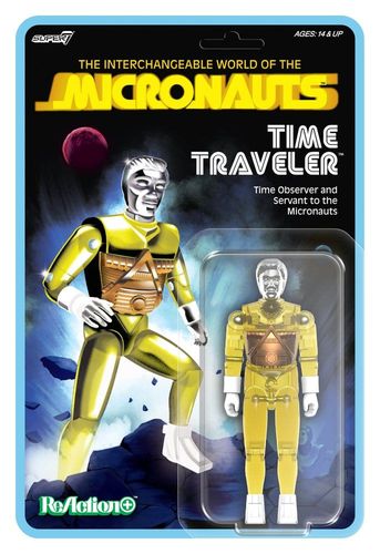 Micronauts Figura ReAction+ Wave 03 Time Traveler (Translucent Yellow) 10 cm