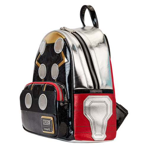 Mochila Metallic Thor Marvel Loungefly 26cm - Imagen 2