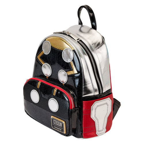 Mochila Metallic Thor Marvel Loungefly 26cm - Imagen 3