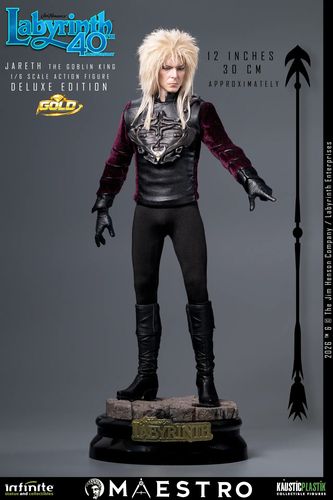 Labyrinth Jareth The Goblin King 1/6 Action Figure Deluxe Edition Gold - Imagen 17