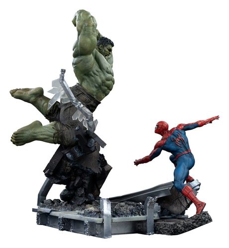 Marvel Comics Estatua 1/10 Art Scale Spider-Man vs Hulk 38 cm - Imagen 8